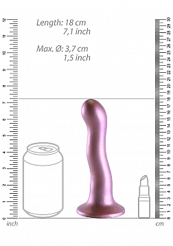 Ultra Soft Silicone Curvy G-Spot Dildo - 7\'\' / 17 cm