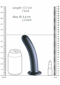 Smooth Silicone G-Spot Dildo - 7\'\' / 17 cm