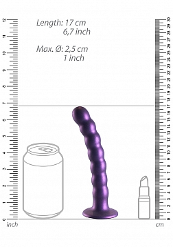 Beaded Silicone G-Spot Dildo - 6,5\'\' / 16,5 cm