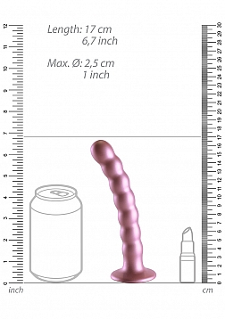 Beaded Silicone G-Spot Dildo - 6,5\'\' / 16,5 cm