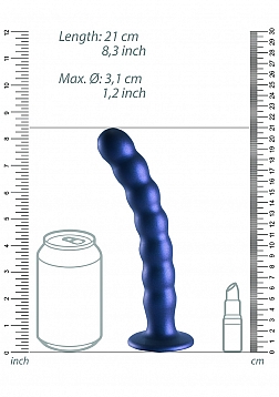 Beaded Silicone G-Spot Dildo - 8\'\' / 20,5 cm