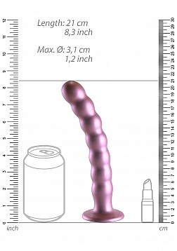 Beaded Silicone G-Spot Dildo - 8\'\' / 20,5 cm