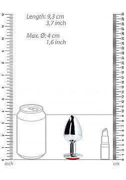 Round Gem Butt Plug - Large 