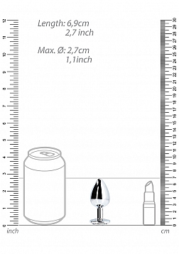 Round Gem Butt Plug - Small 