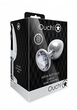 Round Gem Butt Plug - Large 