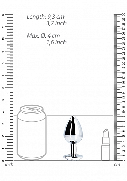 Round Gem Butt Plug - Large 