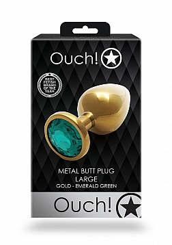 Round Gem Butt Plug - Large 