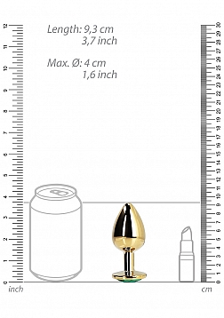 Round Gem Butt Plug - Large 