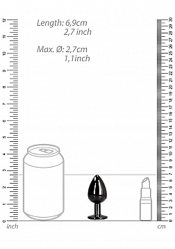 Round Gem Butt Plug - Small 