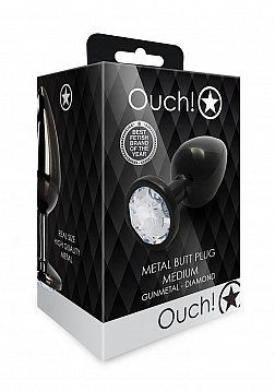 Round Gem Butt Plug - Medium 