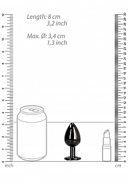 Round Gem Butt Plug - Medium 