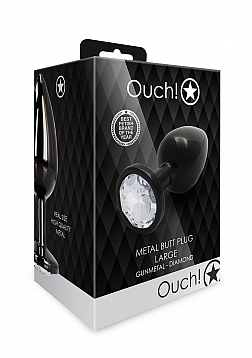 Round Gem Butt Plug - Large 