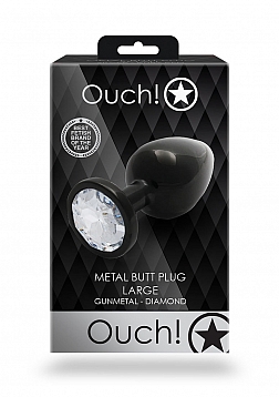 Round Gem Butt Plug - Large 