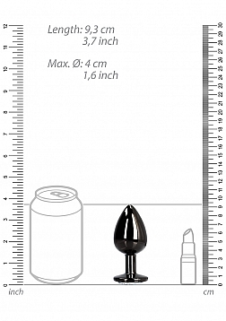 Round Gem Butt Plug - Large 