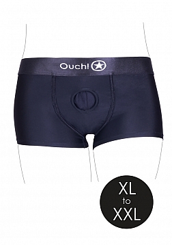 Ouch! Vibrating Strap-on Boxer - Black - XL/XXL