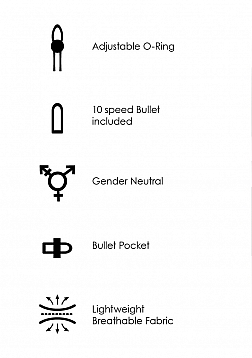 Ouch! Vibrating Strap-on High-cut Brief - Black - XS/S