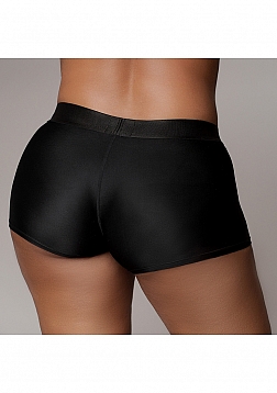 Ouch! Vibrating Strap-on Boxer - Black - XL/XXL