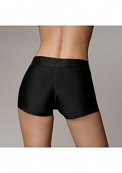 Ouch! Vibrating Strap-on Boxer - Black - XS/S