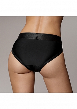 Ouch! Vibrating Strap-on Hipster - Black - XS/S