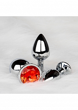 Round Gem Butt Plug - Medium 