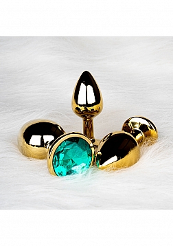 Round Gem Butt Plug - Large 