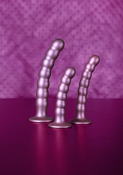 Beaded Silicone G-Spot Dildo - 6,5\'\' / 16,5 cm