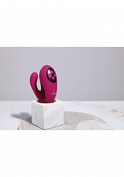 Yoko - Triple Action Vibrator Dual Prongs with Clitoral Pulse Wave - Tester