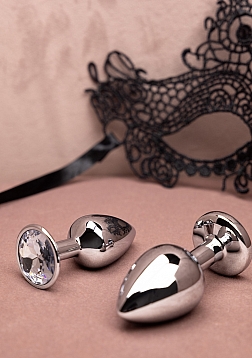 Round Gem Butt Plug - Small 