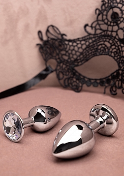 Round Gem Butt Plug - Large 