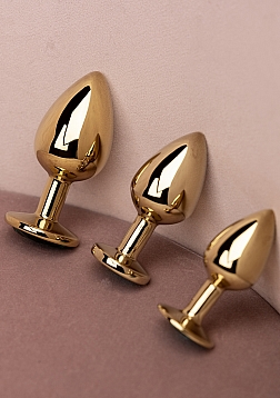 Round Gem Butt Plug - Small 