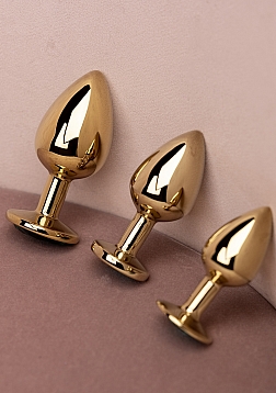 Round Gem Butt Plug - Medium 