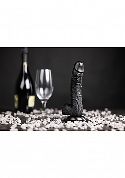 Curved Realistic Dildo with Balls and Suction Cup - 7\