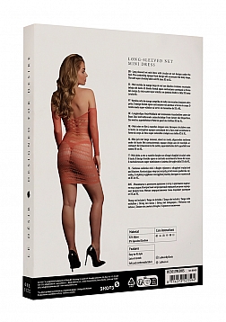 Long-Sleeved Net Mini Dress - One Size