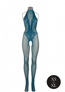 Fishnet and Lace Bodystocking - One Size