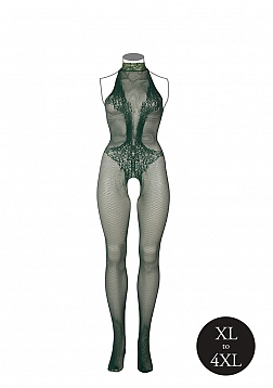 Fishnet and Lace Bodystocking - Queen Size