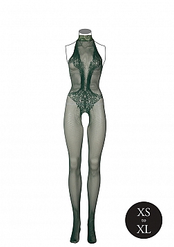 Fishnet and Lace Bodystocking - One Size