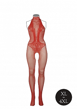 Fishnet and Lace Bodystocking - Queen Size