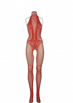 Fishnet and Lace Bodystocking - One Size