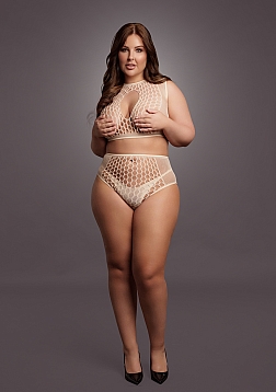 Duo Net Key-Hole Bra Set - Queen Size