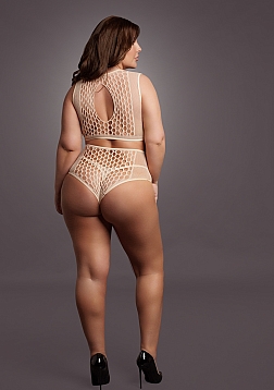 Duo Net Key-Hole Bra Set - Queen Size