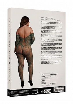 Lace Long-Sleeved Bodystocking - Queen Size