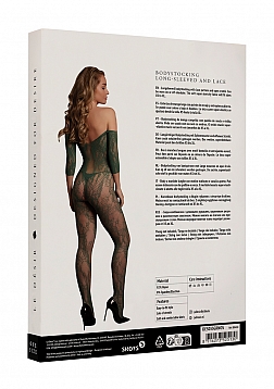 Lace Long-Sleeved Bodystocking - One Size