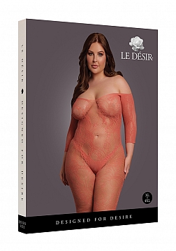 Lace Long-Sleeved Bodystocking - Queen Size