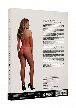 Lace Long-Sleeved Bodystocking - One Size