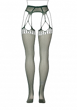 Shredded Suspender Pantyhose - Queen Size
