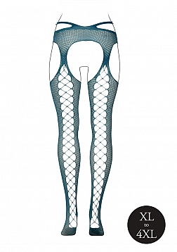 Suspender Pantyhose with Strappy Waist  - Queen Size