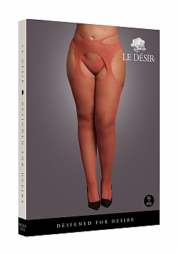 Suspender Pantyhose with Strappy Waist  - Queen Size