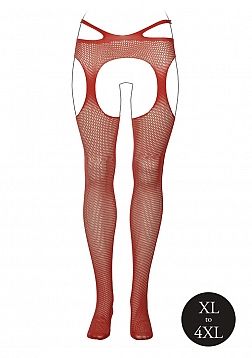 Suspender Pantyhose with Strappy Waist  - Queen Size