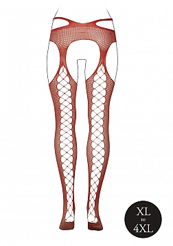 Suspender Pantyhose with Strappy Waist  - Queen Size