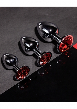 Round Gem Butt Plug - Medium 